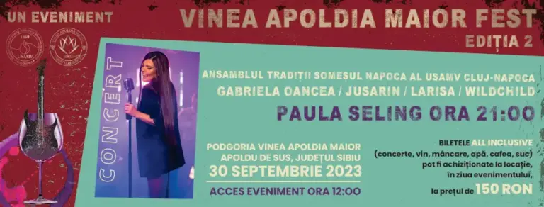 Aromele toamnei, la Vinea Apoldia Maior Fest 2023