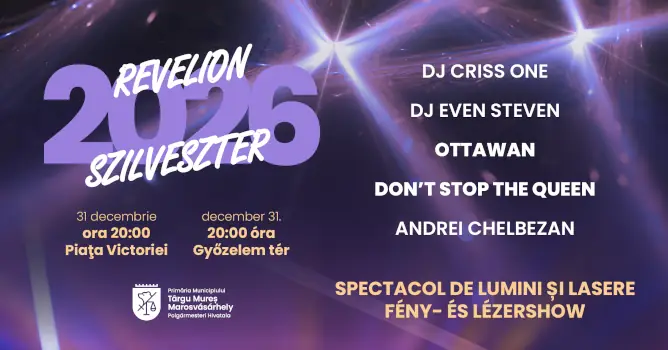Revelion 2026 la Târgu Mureș – concert, DJ și show de lumini